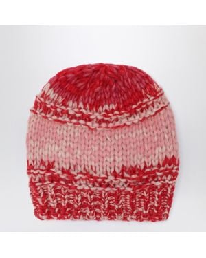 Roberto Collina Mouliné Effect Beanie - Red