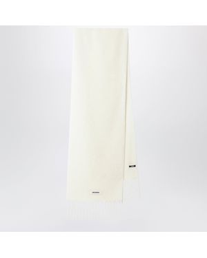 Jacquemus Carro-Schal Aus Elfenbeinweißem Mohair Und Alpaka