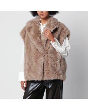 Stand Studio Gilet En Fausse Fourrure - Neutre