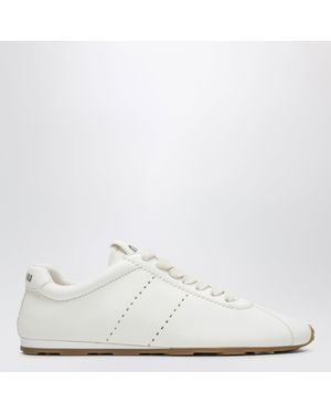 Miu Miu Plume Elfenbeinfarbene Nappa-Sneaker - Weiß