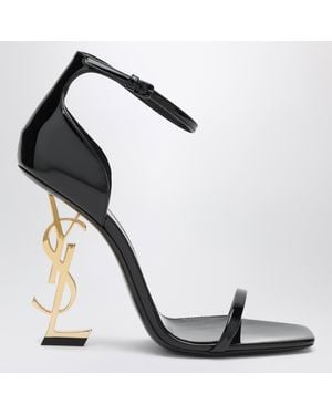 Saint Laurent Opyum Patent Leather Sandals - Black