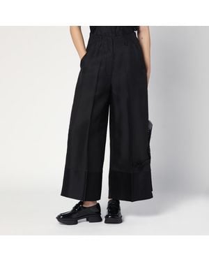 MKDT STUDIO Atelier Pasa Black Trousers In Silk And Wool
