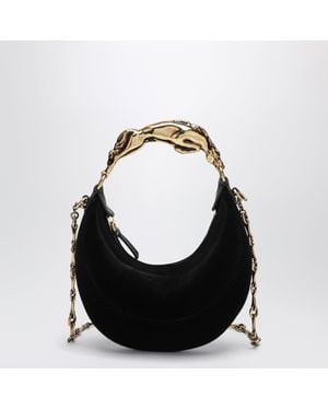 Chloé Suede Hobo Bag With Sculptural Handle - Black