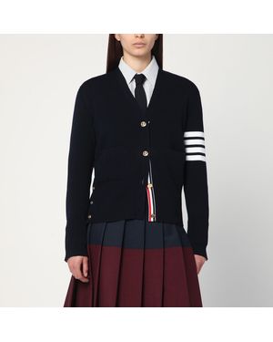 Thom Browne Wool Cardigan - Blue