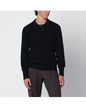 Drumohr Wool Polo Shirt - Black