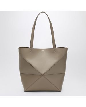 Loewe Puzzle Fold Tote Tasche Mittel Sandfarben - Natur