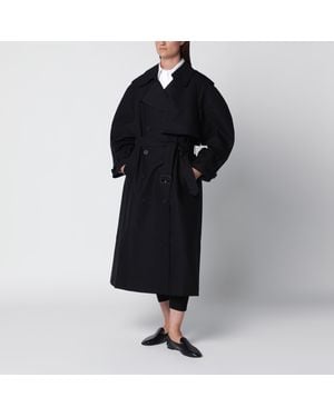 Anine Bing Pascale Cotton Maxi Trench Coat - Black