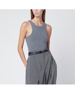 Almada Label Top luna in lana e cashmere - Grigio