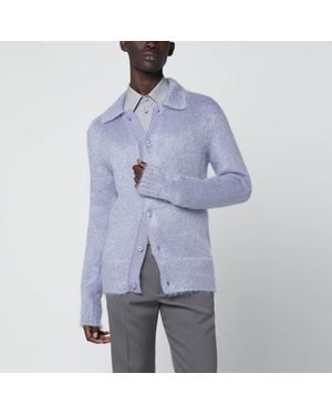 Gucci Brushed Mohair Wool Cardigan - Purple