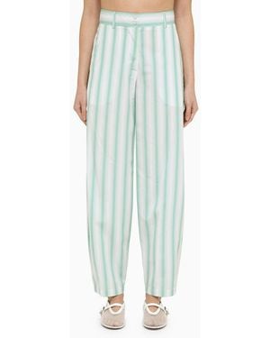 Margaux Lonnberg Beatty Striped Cotton Pants - Green