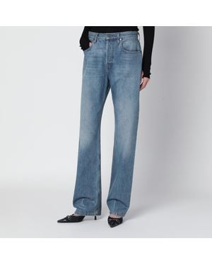 Gucci Cotton Denim Trousers With Soft Coating - Blue