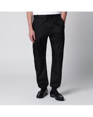 Prada Schwarze Hose Aus Re-Nylon - Blau
