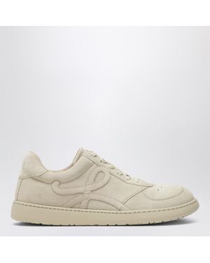 Loewe Oat-colored Jambo Trainers In Suede - Natural