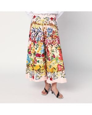 FARM Rio Cotton Skirt With Floral Print - Pink