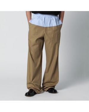 Dries Van Noten Trousers With Contrasting Waistband - Multicolour