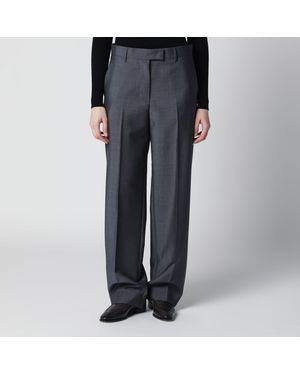 Miu Miu Wool-Blend Trousers - Black