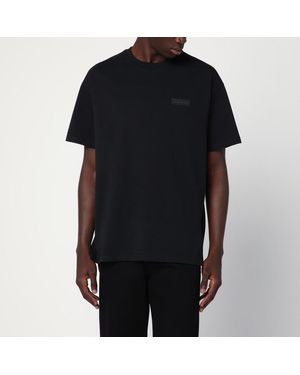 Givenchy Schwarzes Baumwoll-T-Shirt Mit Logo-Patch