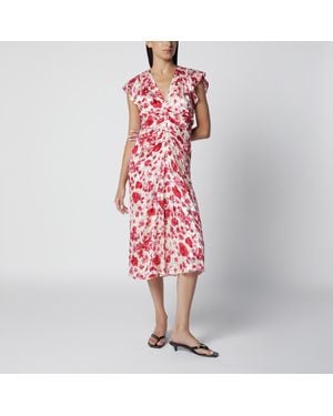 Isabel Marant Lyndsay Kleid Aus Bedrucktem Seiden-Dévoré-Georgette - Rot