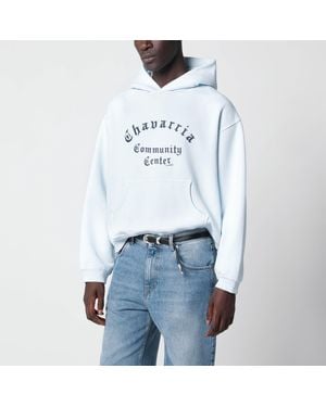 Willy Chavarria Chavarria Community Centre Cotton Hoodie - Blue