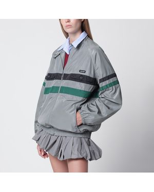 Miu Miu Tech Silk Blouson - Grey