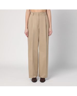 Thelatest Wide Sand-Coloured Axel Pants - Natural