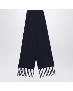 Destin Sciarpa in lana e cashmere navy - Blu