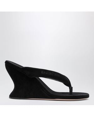 Balenciaga Wedge Thong Sandals Gaeta - Black
