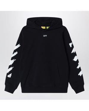 Off-White c/o Virgil Abloh Schwarzer Hoodie Mit Off-Logo - Blau
