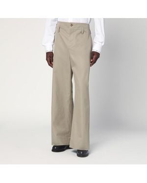 McQueen Chinohose Aus Baumwollgabardine - Natur