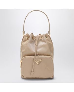 Prada Duet Bucket Bag - Natural