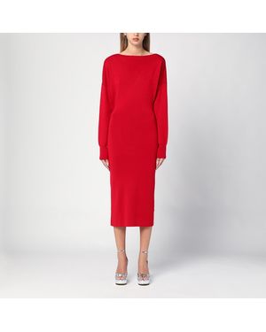 P.A.R.O.S.H. Wool And Cashmere Midi Dress - Red