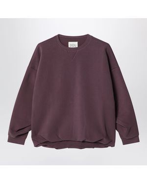 Douuod Plum Cotton Sweatshirt - Purple