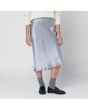 Anine Bing Gonna midi in seta blu pastello