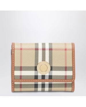 Burberry Check Wallet - Natural
