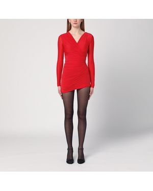 Balenciaga Draped Dress - Red