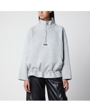 ROTATE BIRGER CHRISTENSEN Light Scuba Half Zip Jacket - Grey