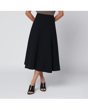 Jacquemus Gonna svasata nera in lana - Nero