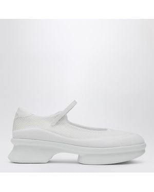 Prada Ballerine Blanche En Mesh