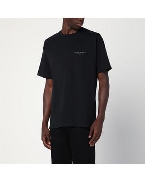 Givenchy Schwarzes Baumwoll-T-Shirt Mit Logo