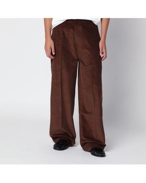 Ami Paris Chocolate Corduroy Pants - Brown