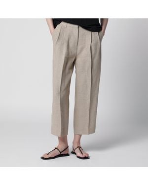 TOTEME Shorts Aus Leinen Mit Hoher Taille - Grau