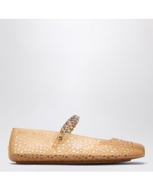 Jimmy Choo The Jelly Ballerinas Transparent Mit Kristallen - Natur