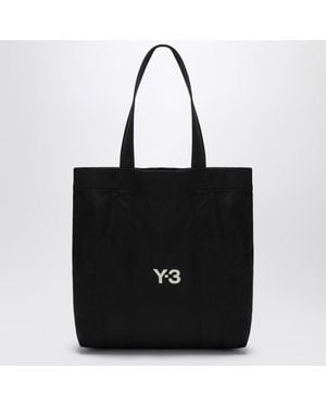 Y-3 Schwarze Tote-Bag Aus Baumwolle Mit Logo