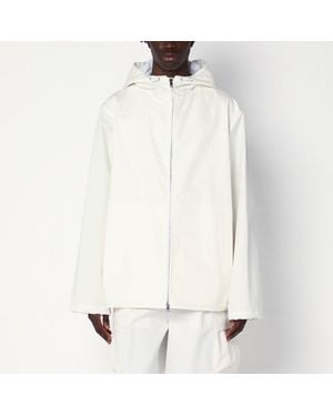 Gucci Jacket With Logo Lettering Embroidery On The Front And Maxi Web Print On The Rear - White