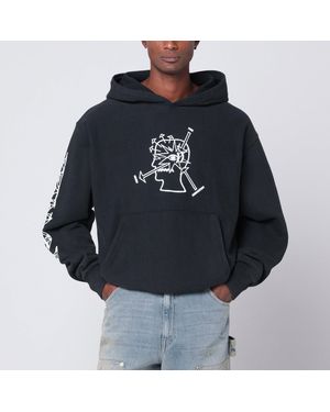 Brain Dead Faded Neuro Free Association Sweatshirt - Black