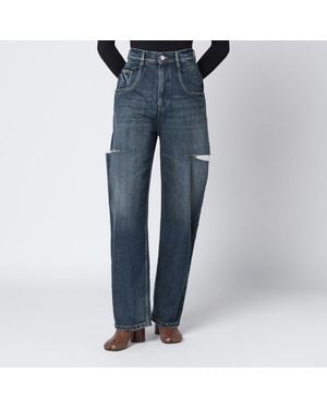 Maison Margiela Jeans blu slavato con strappi