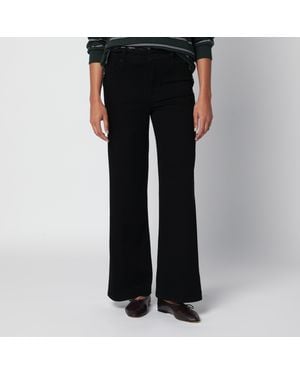 FRAME Le Slim Palazzo Trousers - Black