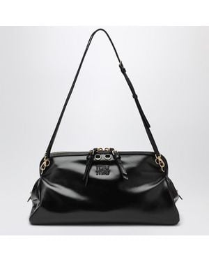 Miu Miu Sac Brillant En Cuir - Noir