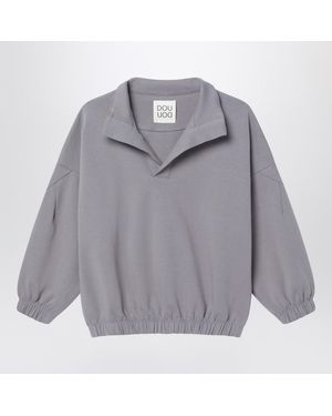 Douuod V-Neck Sweatshirt - Grey