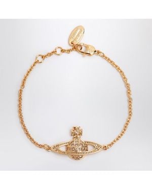 Vivienne Westwood Bracciale mini bas relief chain oro - Metallizzato